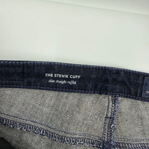 AG Adriano Goldschmied Jeans Women 28 Blue Stevie Cuff Slim Straight Denim - Picture 7 of 15